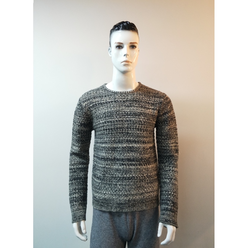 GRAUER PULLOVER MIT RUNDHALS RLMS0015F