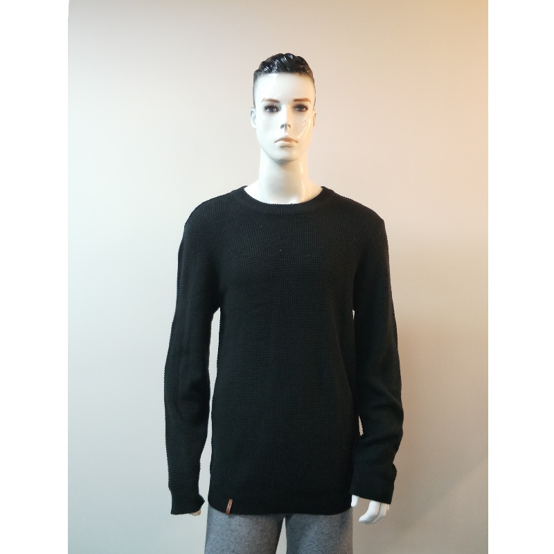 PURE COLLECTION SWEATER RLMS0017F MIT SCHWARZEM CREW-AUSSCHNITT