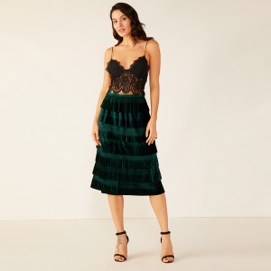 Hochwertige tiefe V Frauen Damen Casual Sexy Chiffon Ruffle Camisole