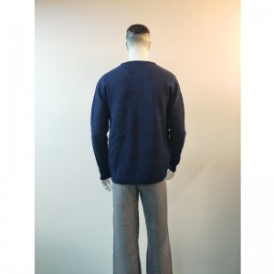 NAVY HAMBURG-PRINT PULLOVER RLMS0059F