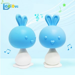 Benutzerdefinierte kaubare weiche Baby Rasseln Beißring Spielzeug Baby Kinderkrankheiten Sicherheit 100% Silikon Baby Beißring