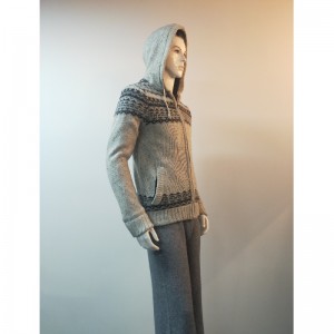 SWEATERCOAT RLMS0078F MIT GRAUEM DRUCK