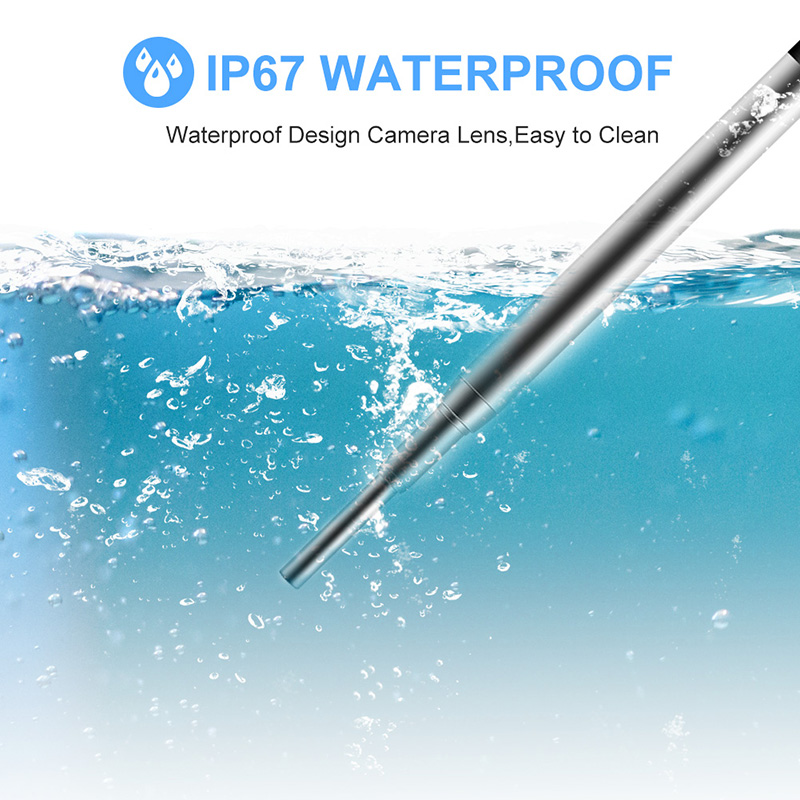 WiFi Otoskop 3 in 1 3.9mm Endoskop Inspektion Ohrenschmalz Entferner 720P Wasserdichte Kamera mit 6 einstellbaren LED Kompatibel mit Android und iOS