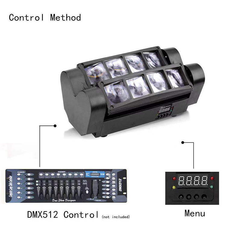 Berufsfertigung 8 * 10w 8 Augenspinnenlicht führte DJ-Lichter