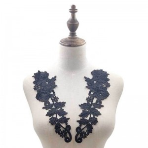 2 Advanced Crochet Stickerei, Applikationen Ausschnitt Ausschnitt Spitze Frau