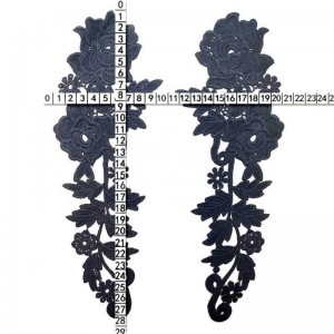 2 Advanced Crochet Stickerei, Applikationen Ausschnitt Ausschnitt Spitze Frau