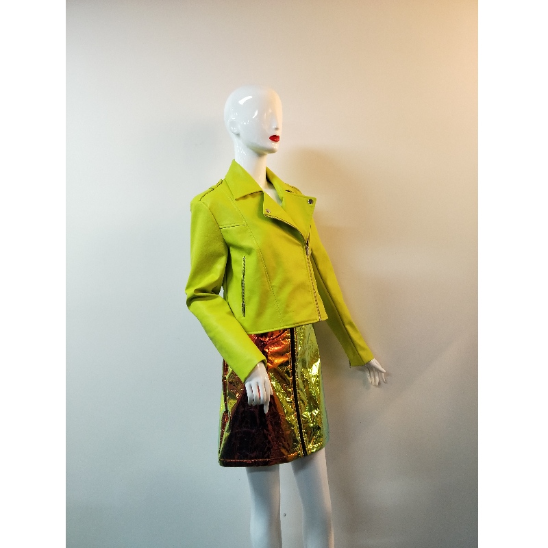 LEUCHTSTOFFGELBE PU-JACKE RLWPJ0003N