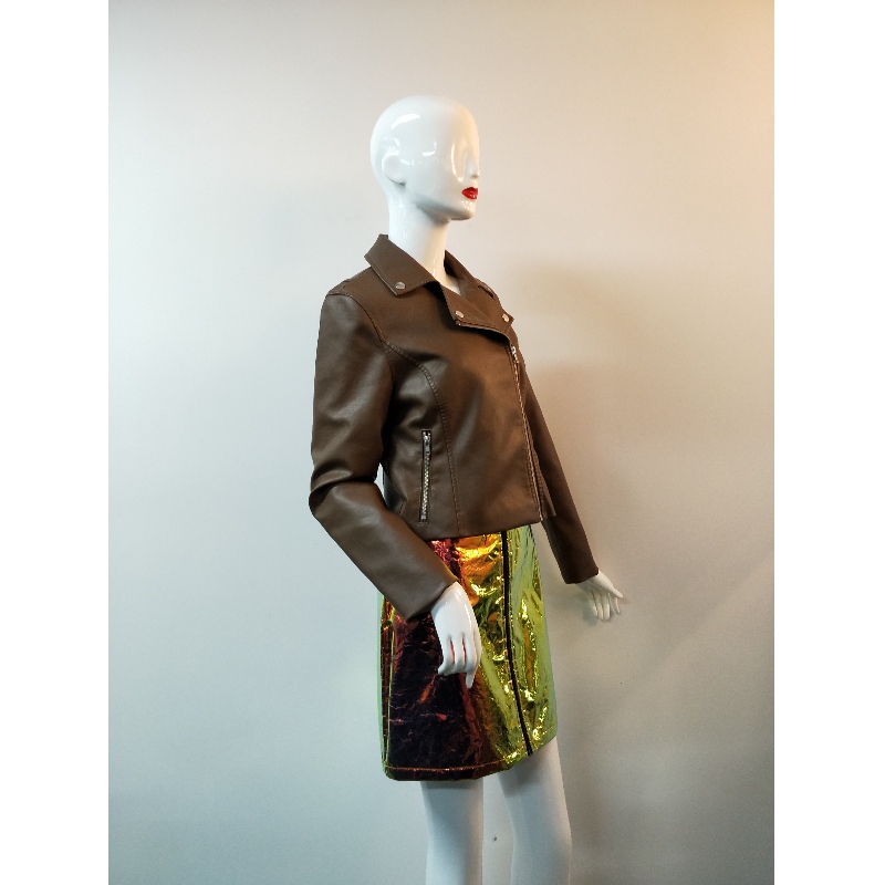 BRAUN PU BIKERJACKE RLWPJ0012N
