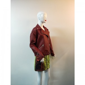 BURGUND PU BIKERJACKE RLWPJ0025N