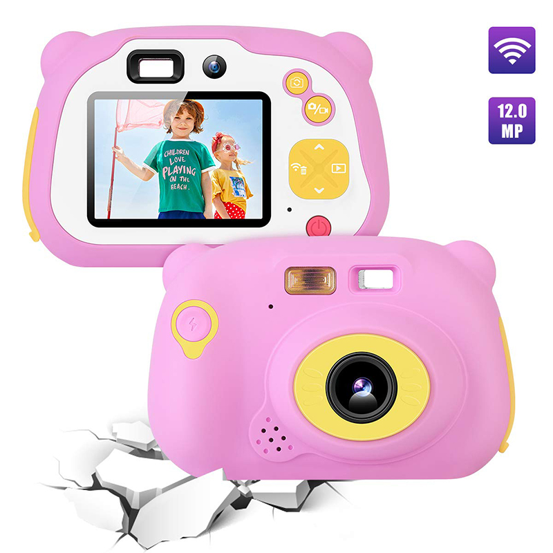 Kinder Kamera 8.0MP wiederaufladbare digitale Kamera vorne und hinten Selfie Kind Camcorder, Spielzeug Geschenk für 4-10 Jahre alten Jungen und Mädchen