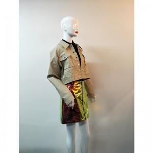 KHAKI KURZE PU JACKE RLWPJ0028N