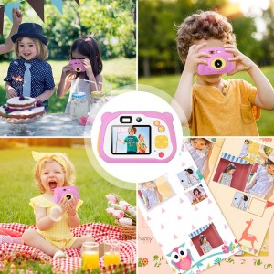 Kinder Kamera 8.0MP wiederaufladbare digitale Kamera vorne und hinten Selfie Kind Camcorder, Spielzeug Geschenk für 4-10 Jahre alten Jungen und Mädchen