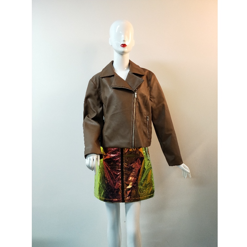 BRAUN PU BIKERJACKE RLWPJ0029N