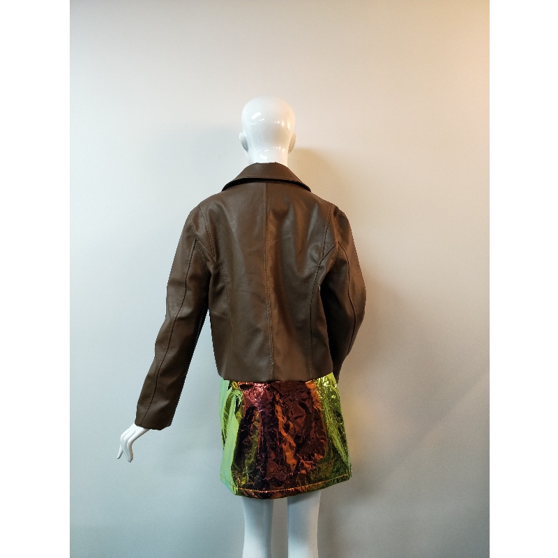 BRAUN PU BIKERJACKE RLWPJ0029N