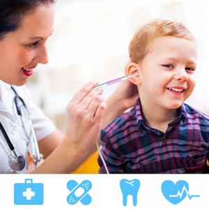 3-in-1-Inspektions-Ohrenschmalz-Entferner 720P Wasserdichte Kamera mit 6 einstellbaren LEDs Kompatibel mit Android und iOS