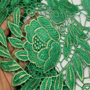 Heißes Verkaufsbrautkleid 3d stickte Spitzegewebe für Frauen