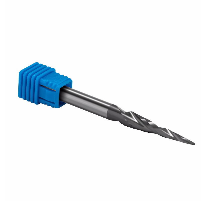 CNC-Bearbeitung von Hartmetall HRC55 mit Tiain-beschichteten Fräsern 4,82 Grad Kegelradius der Kugelspitze = 0,5 mm x 1/4