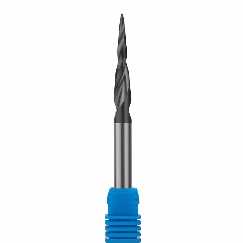 CNC-Bearbeitung von Hartmetall HRC55 mit Tiain-beschichteten Fräsern 4,82 Grad Kegelradius der Kugelspitze = 0,5 mm x 1/4