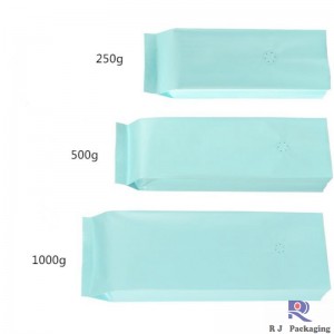 Großhandel Side Gusset Valved Matte oder Gloss Aluminiumfolie Kaffeebeutel 250g 500g 1000g