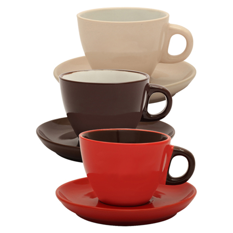 Custom viele Farben haltbar Porzellan Kaffeetasse und Untertasse