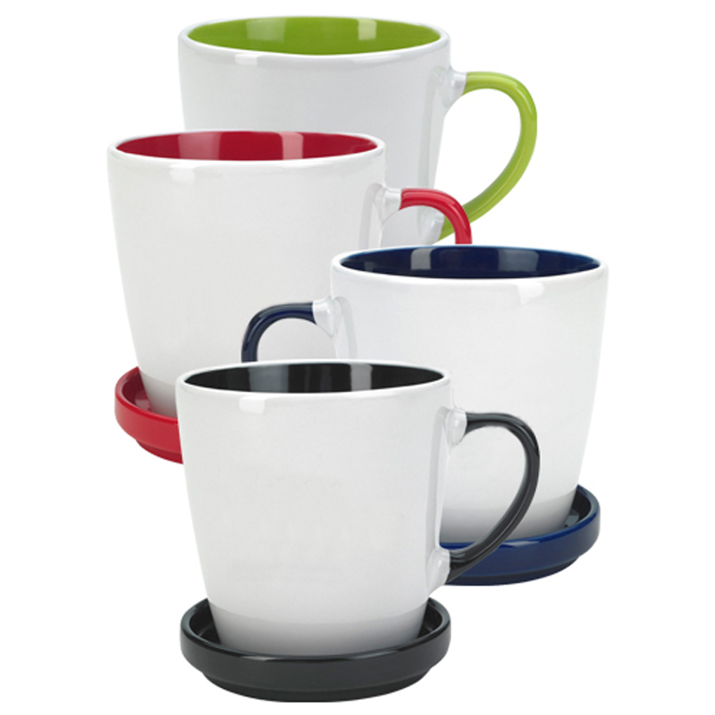 Custom viele Farben haltbar Porzellan Kaffeetasse und Untertasse