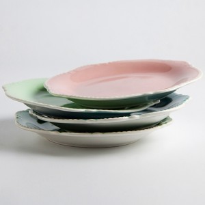 Elegantes Aussehen 100% Melaminplatten, Porzellan -Plattenrestaurant, bedruckte Probenplatte