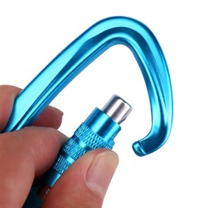 Outdoor Haken Klettern Camping Hauptschloss Karabiner Multifunktions-Bergsteigen Haken Bergsteigen Schnalle Outdoor Quick Catch Quick Fall Ausrüstung Sicherheitsschloss Sondierungsloch D-förmige Schraube Zweistufige Hauptschloss Luftfa...