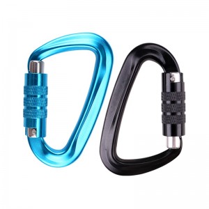 Outdoor Haken Klettern Camping Hauptschloss Karabiner Multifunktions-Bergsteigen Haken Bergsteigen Schnalle Outdoor Quick Catch Quick Fall Ausrüstung Sicherheitsschloss Sondierungsloch D-förmige Schraube Zweistufige Hauptschloss Luftfa...