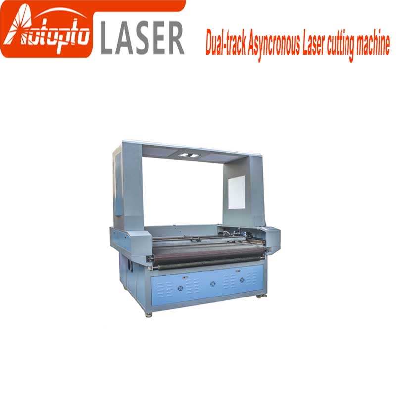 Zweispurige asynchrone schneidemaschine 100 watt co2 laser graviermaschine laserbeschriftungsanlage 220 V / 110 V laserschneidanlage cnc router