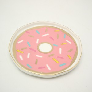 Keramikteller Mädchenschmuck Ringaufbewahrung Teller Golden Ceramics Ring Dish