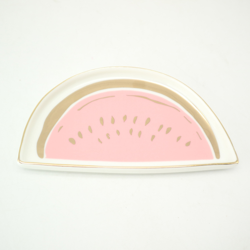 Keramikteller Mädchenschmuck Ringaufbewahrung Teller Golden Ceramics Ring Dish