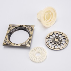 Dekorative Duschablaufabdeckungen aus Messing-PVC-Bodenfilter