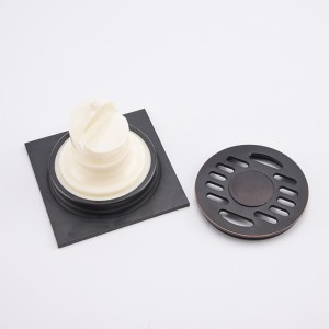 Schwarzer Musterwaschmaschinensieb-Duschantiken-Abflussstopfen