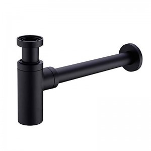 Siphon-Klempnerfalle aus Messing, schwarz