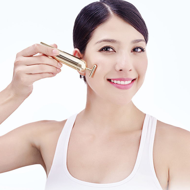 Beauty Bar Pulse Gesichtsmassagegerät, T-Form-Elektroschild-Gesichtsmassagegeräte für empfindliche Haut