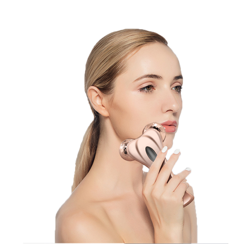 3D Microcurrent Facial Roller, Multifun Face Beauty Roller, Massagegerät gegen Hautalterung, Verbesserung der Gesichtskontur, Hautton, Faltenreduzierung und straffe Körperhaut, glatte Grübchen, professionelle Hautpflege