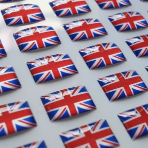 amerikanische Flagge gewölbter Aufkleber, Emblem Autoaufkleber