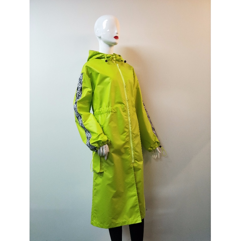 LADIES FLUORESCENT GREEN LANGLEINIGE WINDBREAK-JACKE RLWJ0009