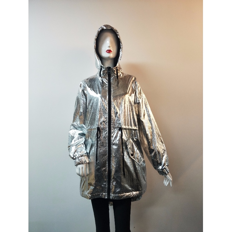 DAMEN SILBER KAPUZENJACKE RLWJ0018