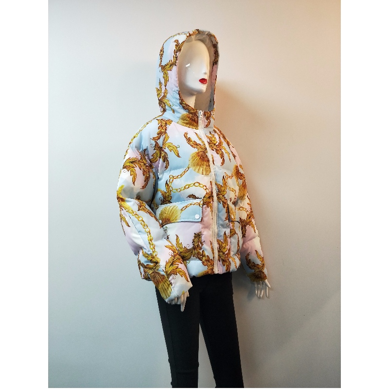 DAMEN GEDRUCKTER PUFFERMANTEL RLWPC0005N