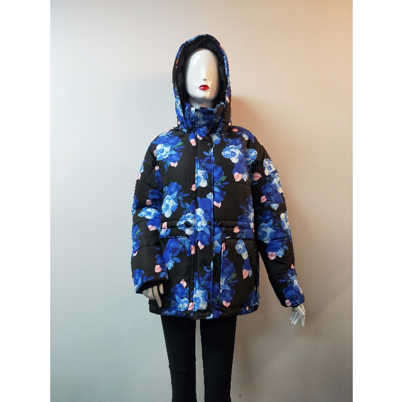 DAMEN FLORAL PRINT PUFFER COAT RLWPC0006