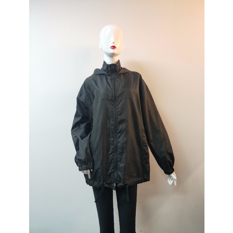 DAMEN SCHWARZE WINDBREAKER JACKE RLWWJ0006