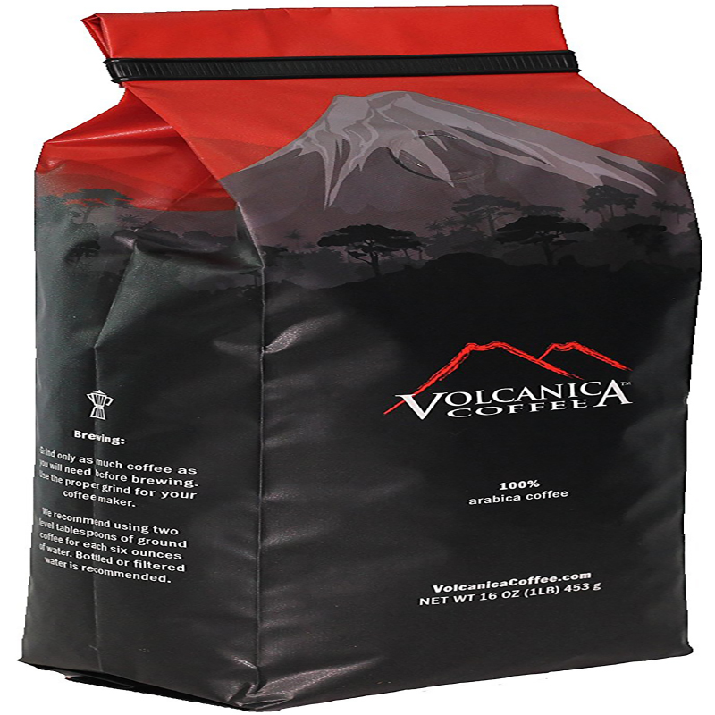 Kundenspezifisches Logo gedruckt Quad Seal 2,5 kg 3 kg 5 kg 10 kg 15 kg laminiertes Material Big Large Coffee Bags