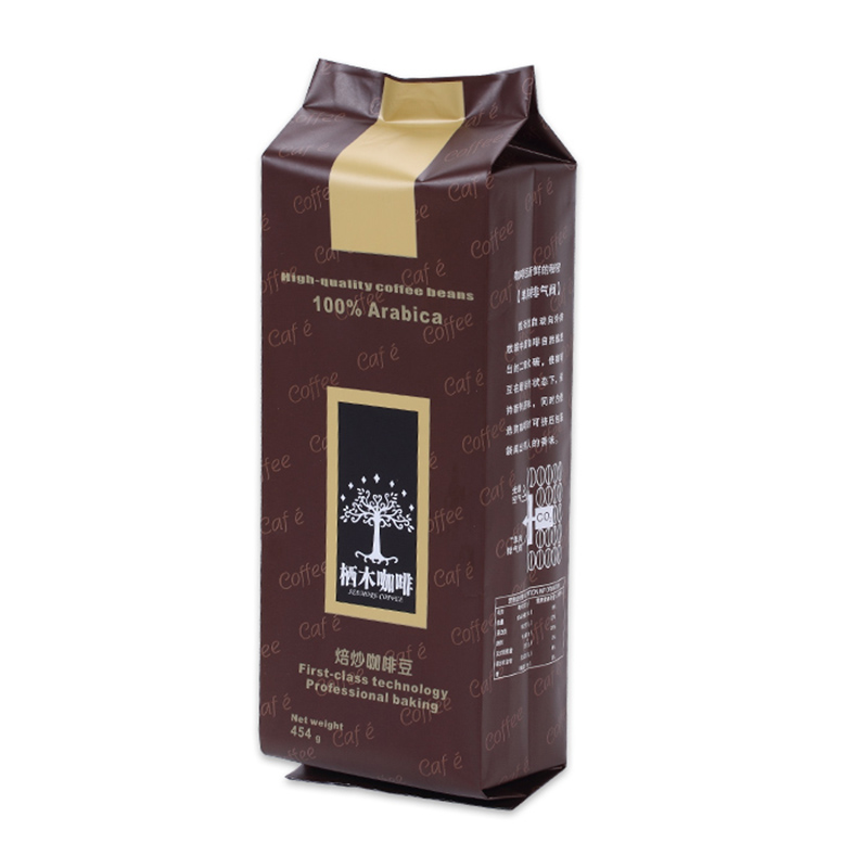Kaffeebeutel Druckverschlussverpackung Kaffeebeutel mit Ventil Zinn Krawatte Individuell bedruckte, biologisch abbaubare Entlüftungsöffnungen Kaffeebeutel Individuell bedruckte, flache Unterseite