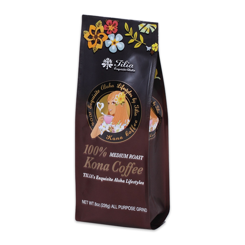 Kaffeebeutel Druckverschlussverpackung Kaffeebeutel mit Ventil Zinn Krawatte Individuell bedruckte, biologisch abbaubare Entlüftungsöffnungen Kaffeebeutel Individuell bedruckte, flache Unterseite