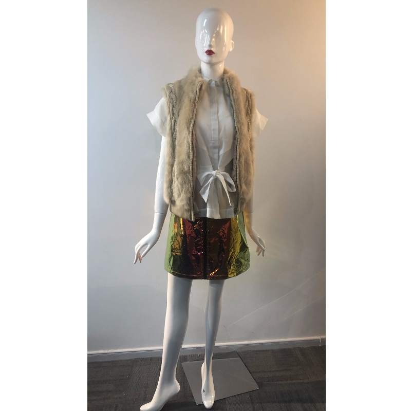 DAMENCREME PELZ GILET RLWF0002