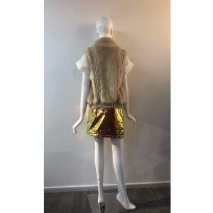 DAMENCREME PELZ GILET RLWF0002