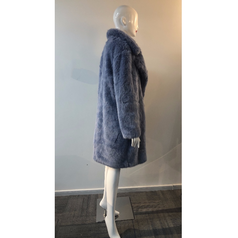 DAMEN KUNSTPELZMANTEL IN LILA RLWF0022