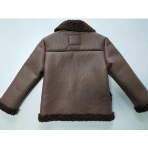 KINDERBRAUNE PU-JACKE RLCPJ0001N
