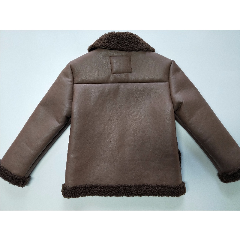 KINDERBRAUNE PU-JACKE RLCPJ0001N